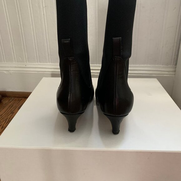 TOTEME Leather Sock Boots - Picture 4 of 6